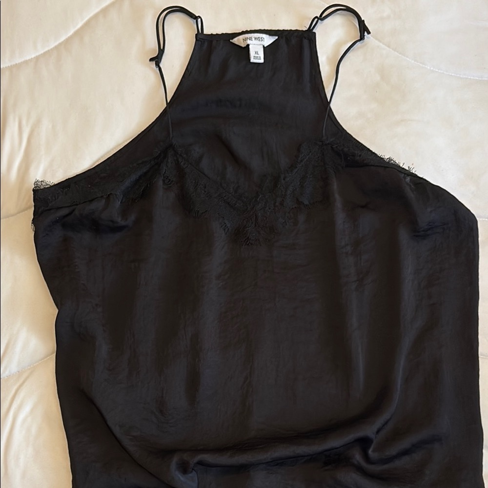 Nine West Black Camisole with Lace